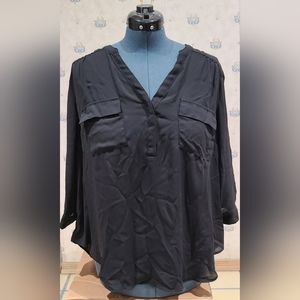 Torrid Harper Georgette Pullover 3/4 Sleeve Blouse, size 2